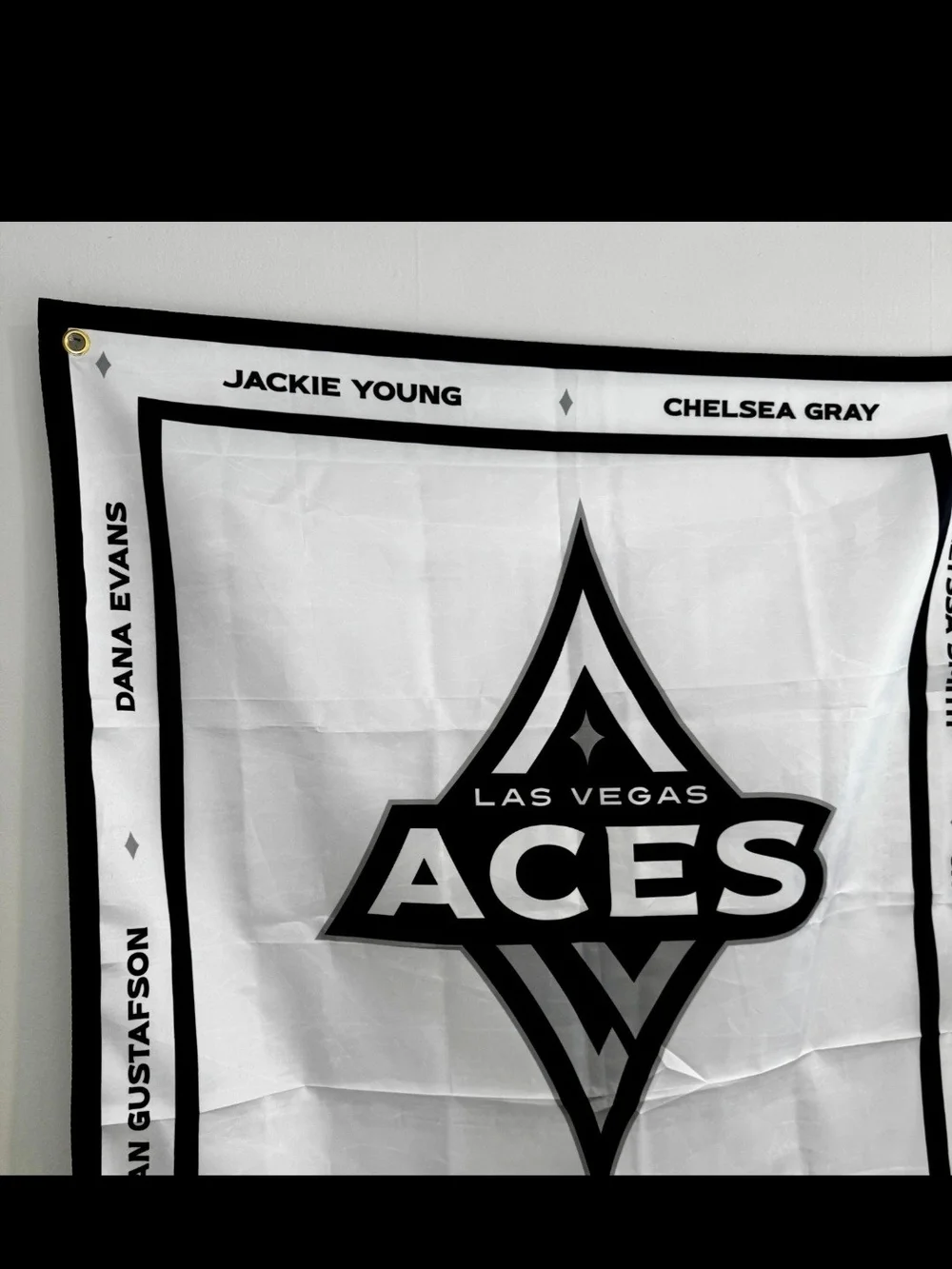 2025 World Champions White & Black Banner LV Aces